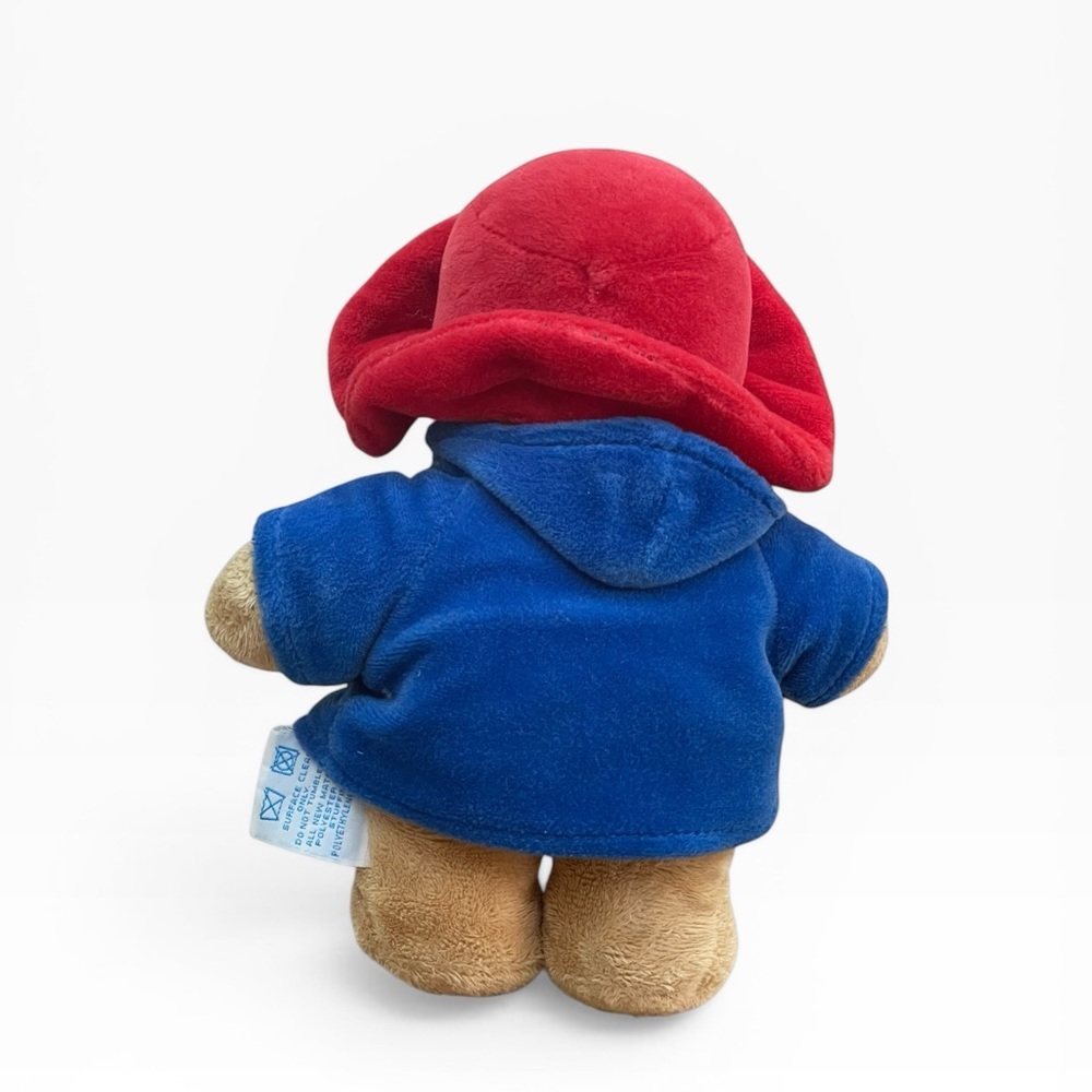 Classic Paddington Bean Bear Toy 8" Plush Rainbow Designs Blue Coat & Red Hat - Picture 2 of 8